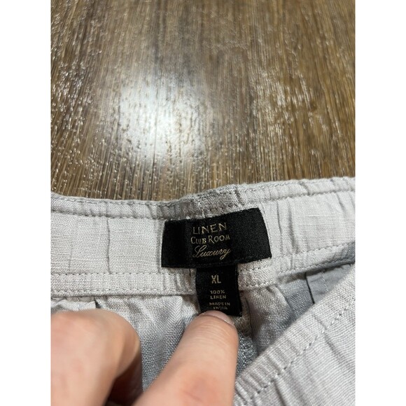 Club Room Luxury Linen Mens Pants 100% Linen Natural Straight Leg Beach XL - Picture 3 of 6